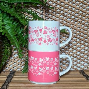Pyrex Inspired Stackable Gooseberry Mugs